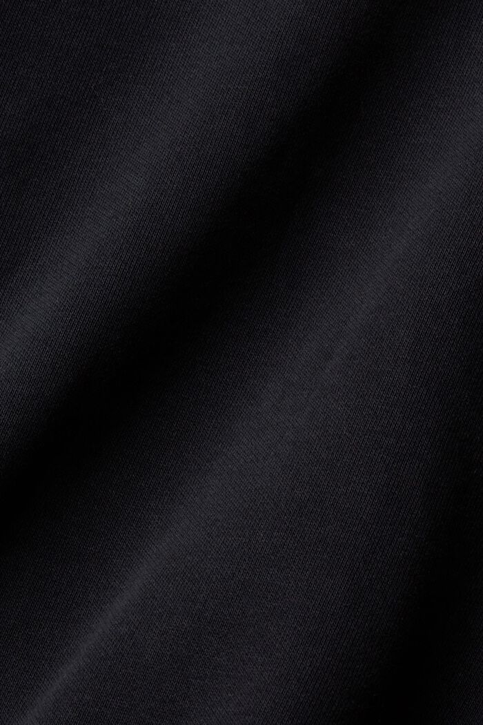 Sweat-shirt muni d’une patte boutonnée au dos, BLACK, detail image number 1