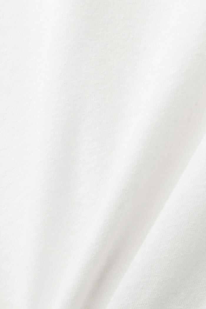 T-shirt met V-hals van een linnenmix, OFF WHITE, detail image number 5