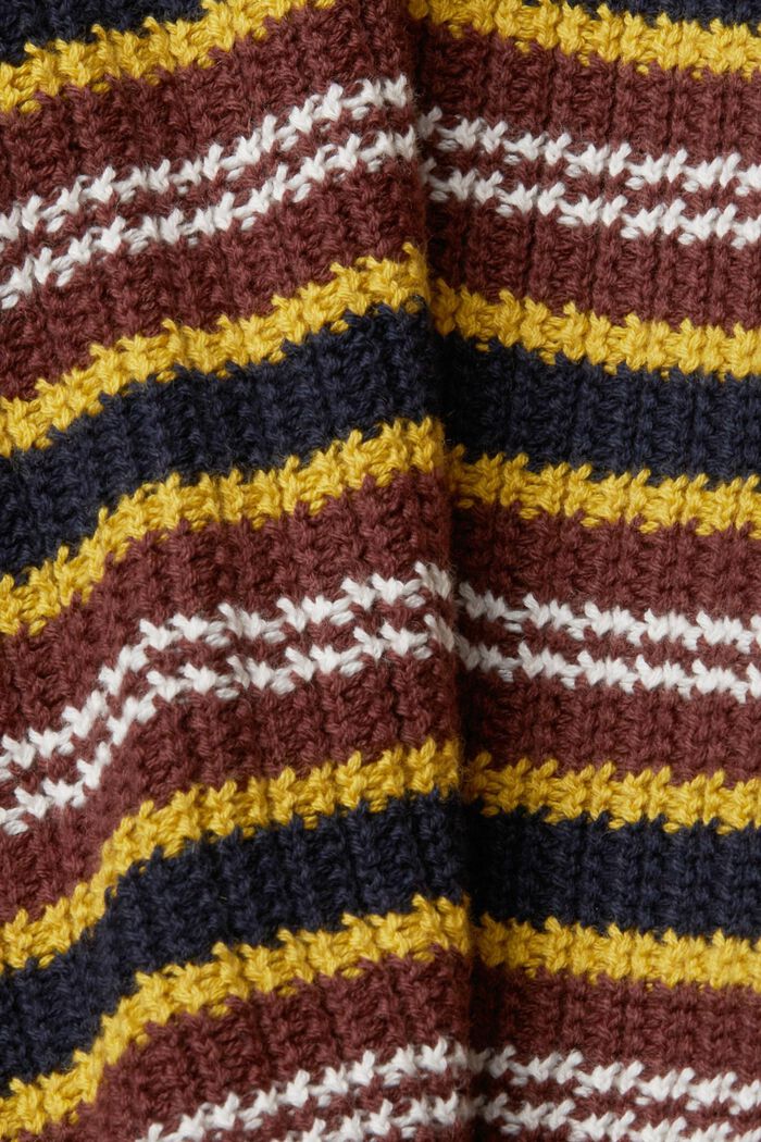 Gestreepte trui van een wolmix, NAVY, detail image number 1