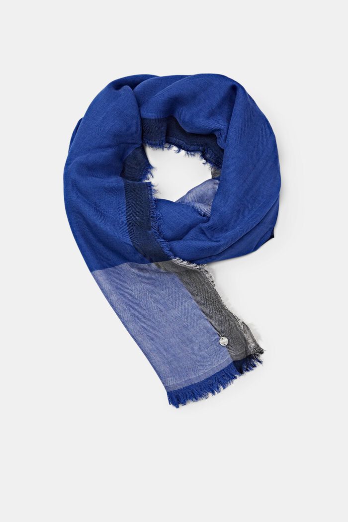 Sjaal met franjes, BRIGHT BLUE, detail image number 0