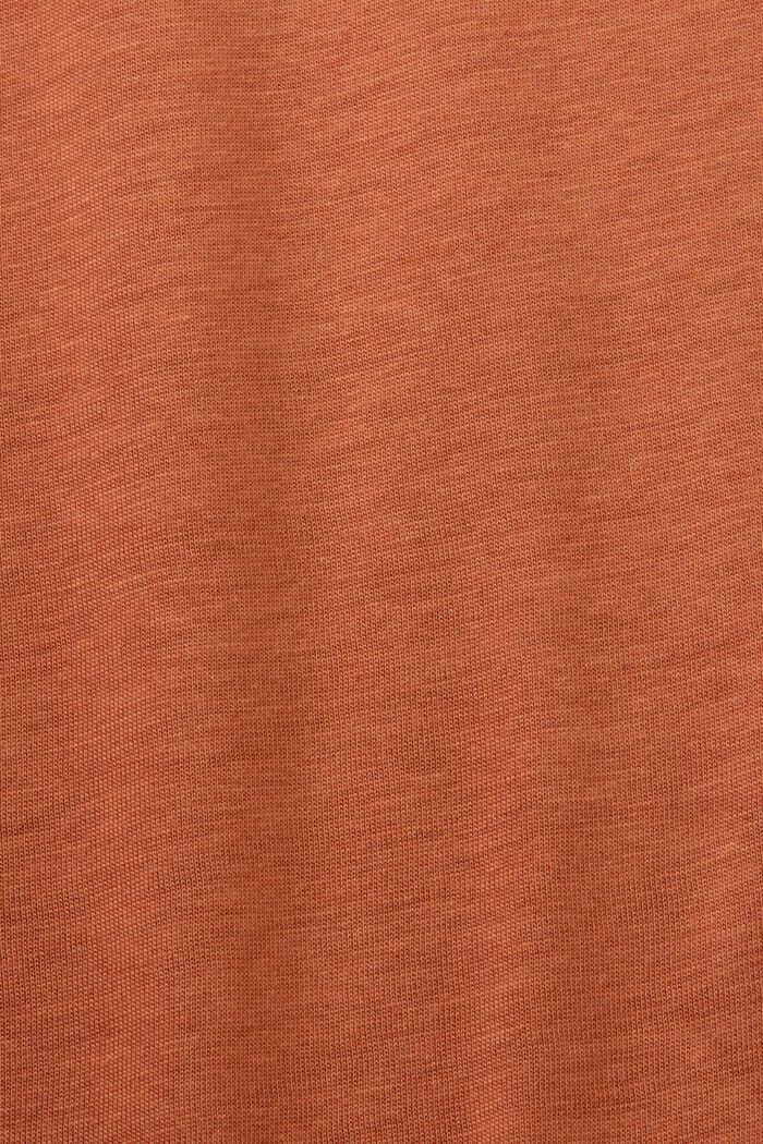 Haut à col cheminée en jersey de coton mélangé, TERRACOTTA, detail image number 5
