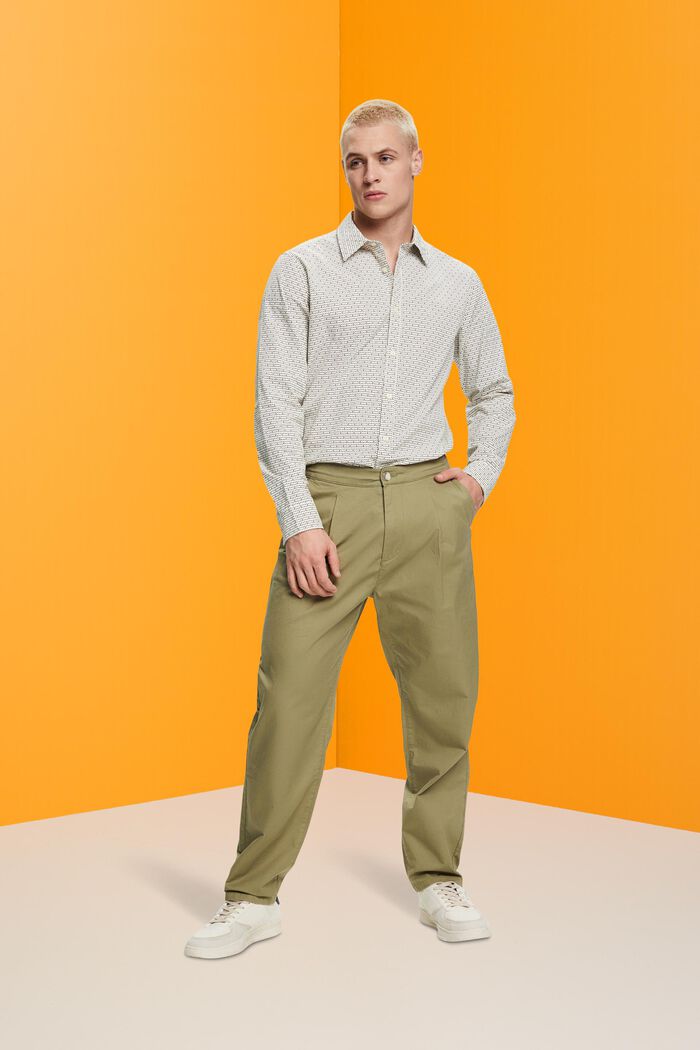 Slim fit-overhemd met patroon all-over, ICE, detail image number 5