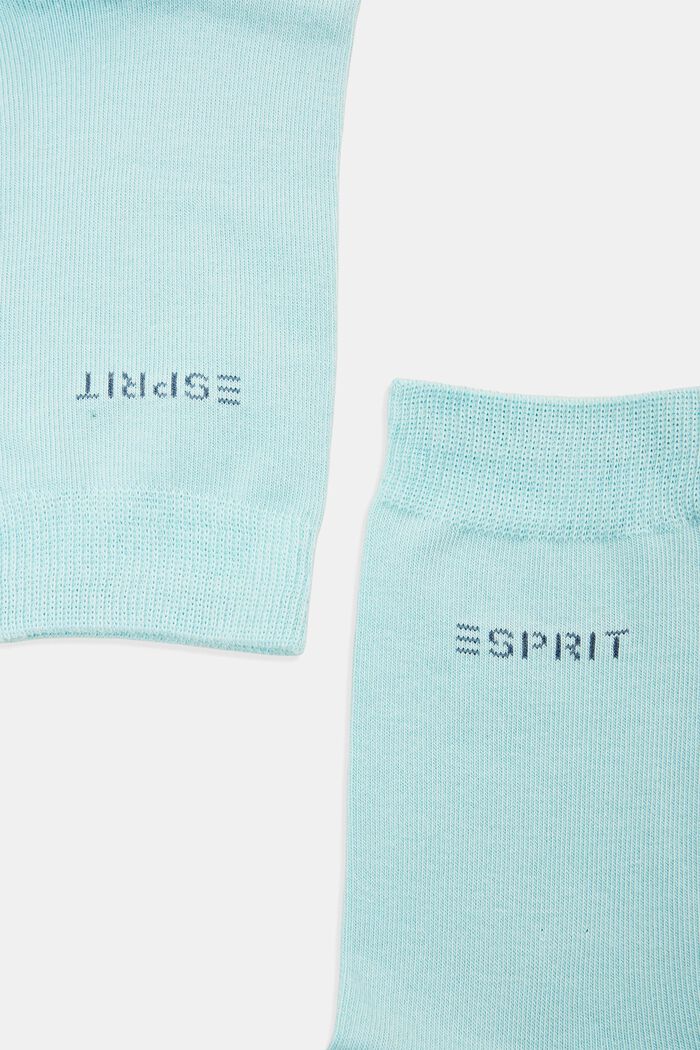 Set van 2 paar sokken met gebreid logo, organic cotton, CLEARWATER, detail image number 1