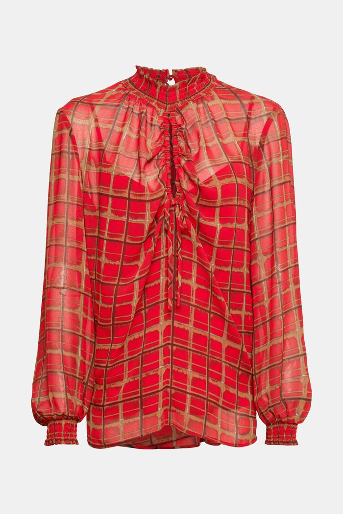 Chiffon blouse met motief