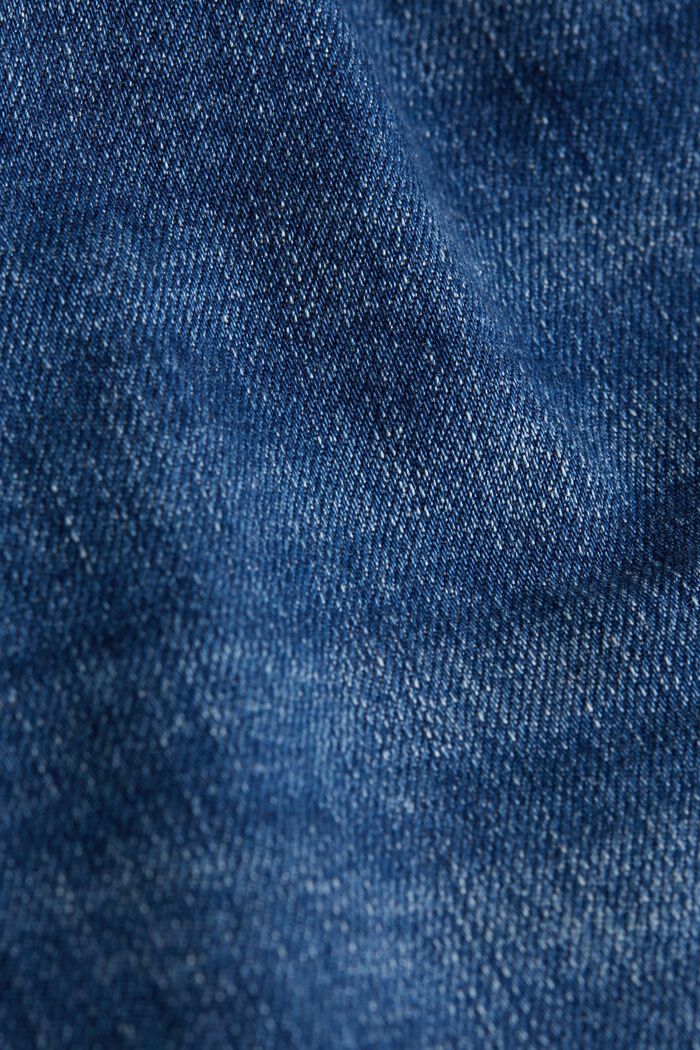 Mid-rise jeans met rechte pijpen, BLUE MEDIUM WASHED, detail image number 1