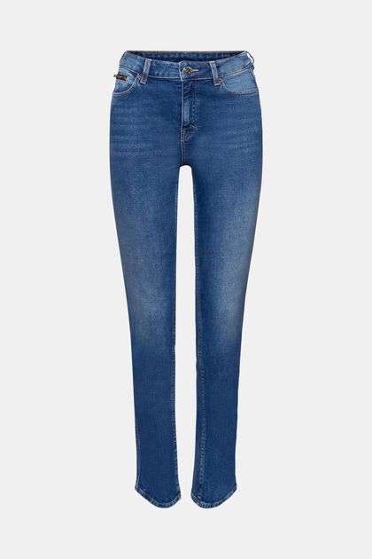 High-rise jeans met rechte pijpen