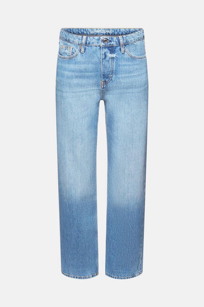 Lage retro jeans met rechte pijpen, BLUE MEDIUM WASHED, detail image number 6