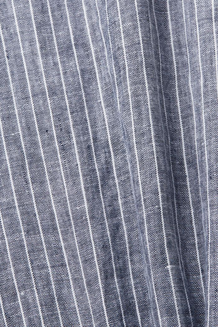 Gestreept shirt, 100% linnen, NAVY, detail image number 4