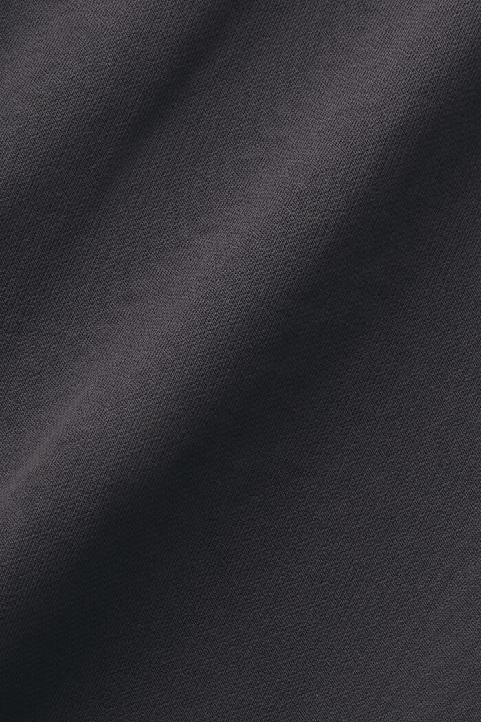 Terry sweatshirt met logo, ANTHRACITE, detail image number 4