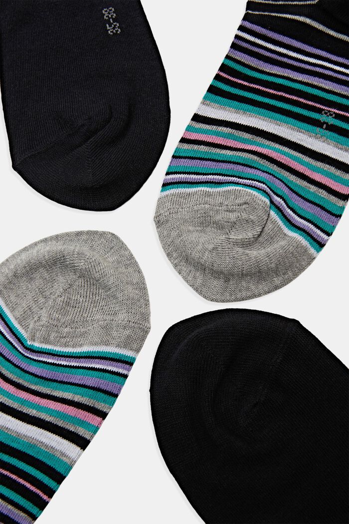 Lot de 2 paires de chaussettes en coton biologique, BLACK, detail image number 1