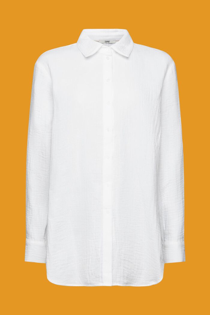 Overhemd van katoenen seersucker, WHITE, detail image number 5