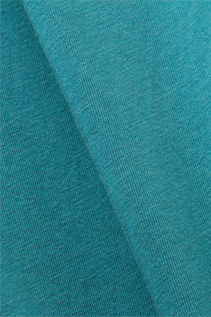 Garment-dyed jersey T-shirt, 100% katoen, TEAL BLUE, detail image number 4