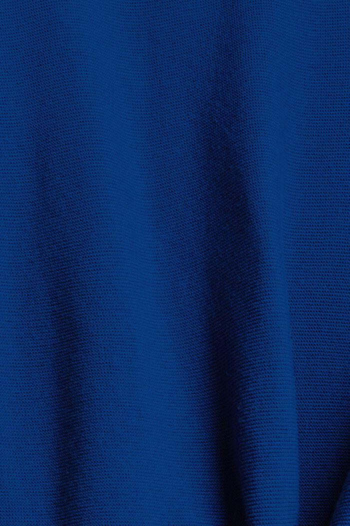 Gebreide trui van 100% biologisch katoen, BRIGHT BLUE, detail image number 1