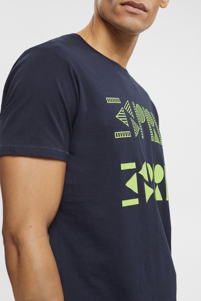 T-shirt en jersey à imprimé logo, NAVY, detail image number 0
