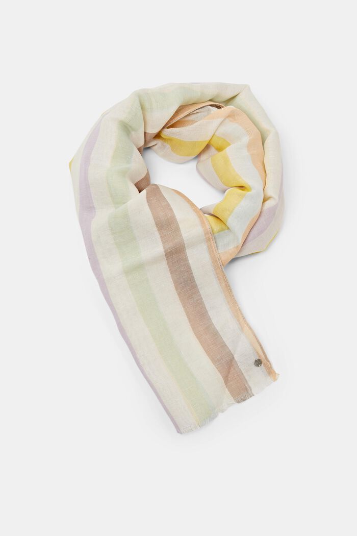 Foulard rayé, OFF WHITE, detail image number 0