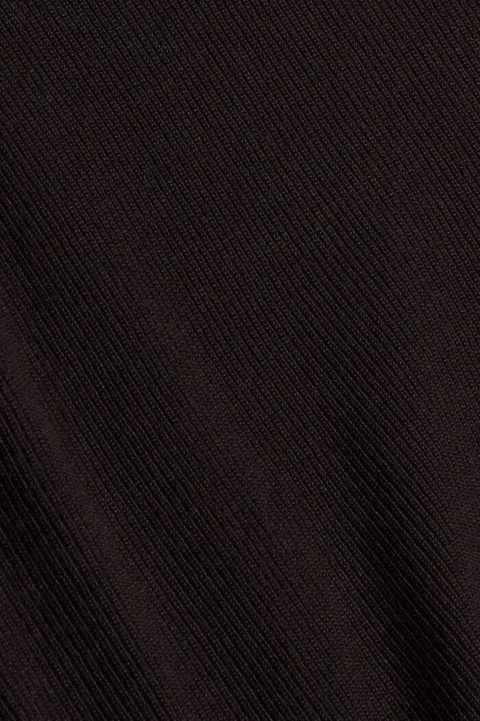 À teneur en laine et cachemire : le pull-over à col bénitier, DARK BROWN, detail image number 4