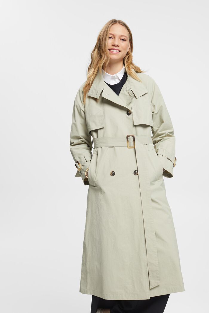 Trench-coat avec ceinture, DUSTY GREEN, detail image number 0