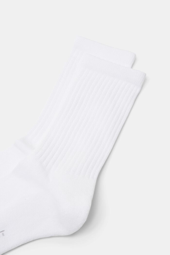 2 paar geribde sokken, WHITE, detail image number 2