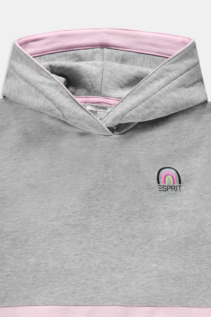 Tweekleurige hoodie, PASTEL PINK, detail image number 2