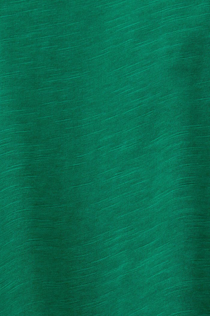 T-shirt à manches longues en jersey, 100 % coton, DARK GREEN, detail image number 5