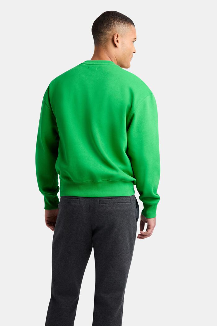 Sweat-shirt unisexe en maille polaire de coton orné d’un logo, GREEN, detail image number 3