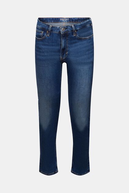 Jeans met middelhoge taille en rechte pijpen