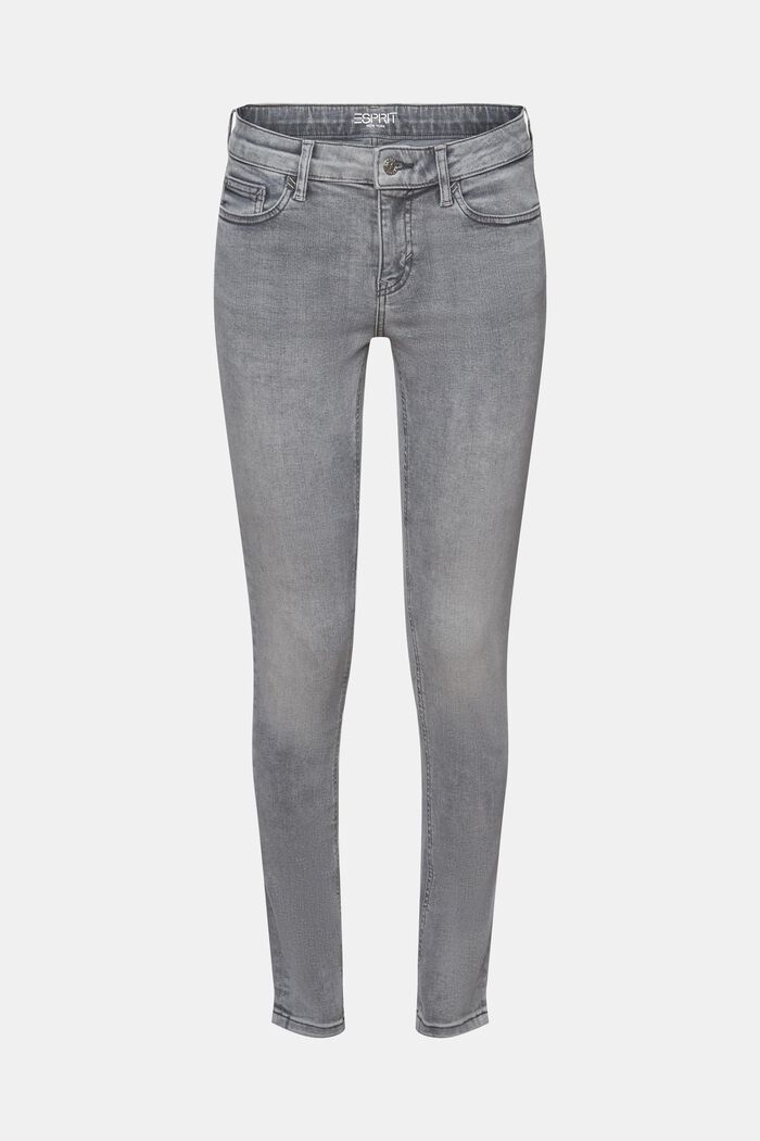 Skinny jeans met middelhoge taille, GREY MEDIUM WASHED, detail image number 7