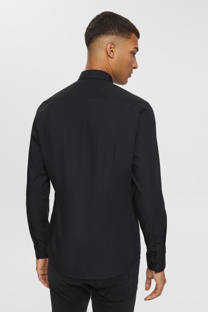 Slim fit, duurzaam katoenen overhemd, BLACK, detail image number 3
