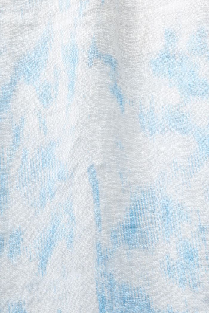 Pantalon en lin à motif imprimé, WHITE, detail image number 6