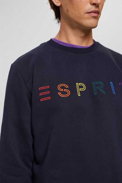 Gerecycled: sweatshirt met logoborduursel