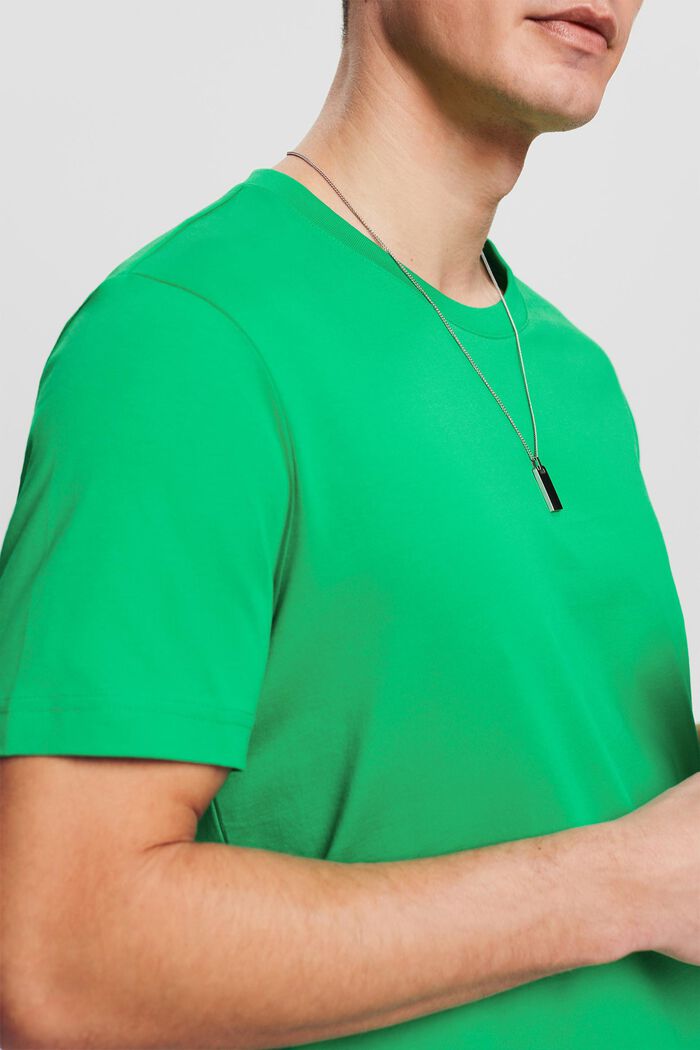 T-shirt van jersey met ronde hals, NEW GREEN, detail image number 3