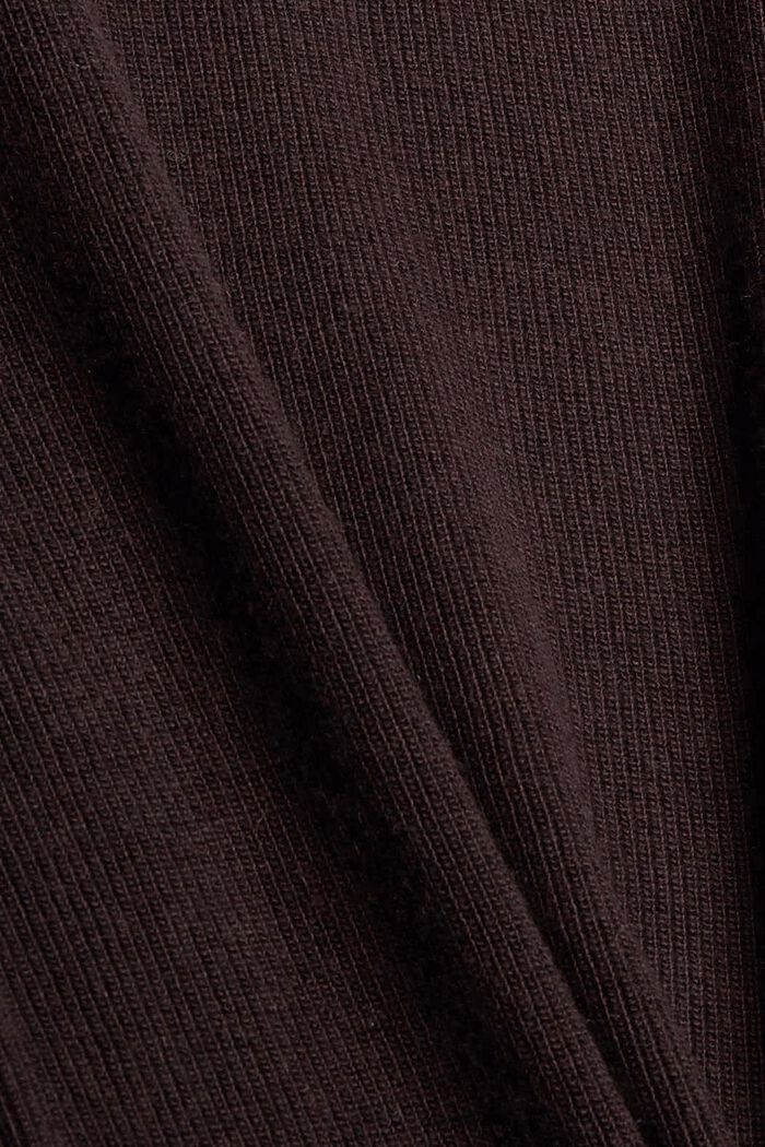 À teneur en laine et cachemire : le cardigan ouvert, DARK BROWN, detail image number 4