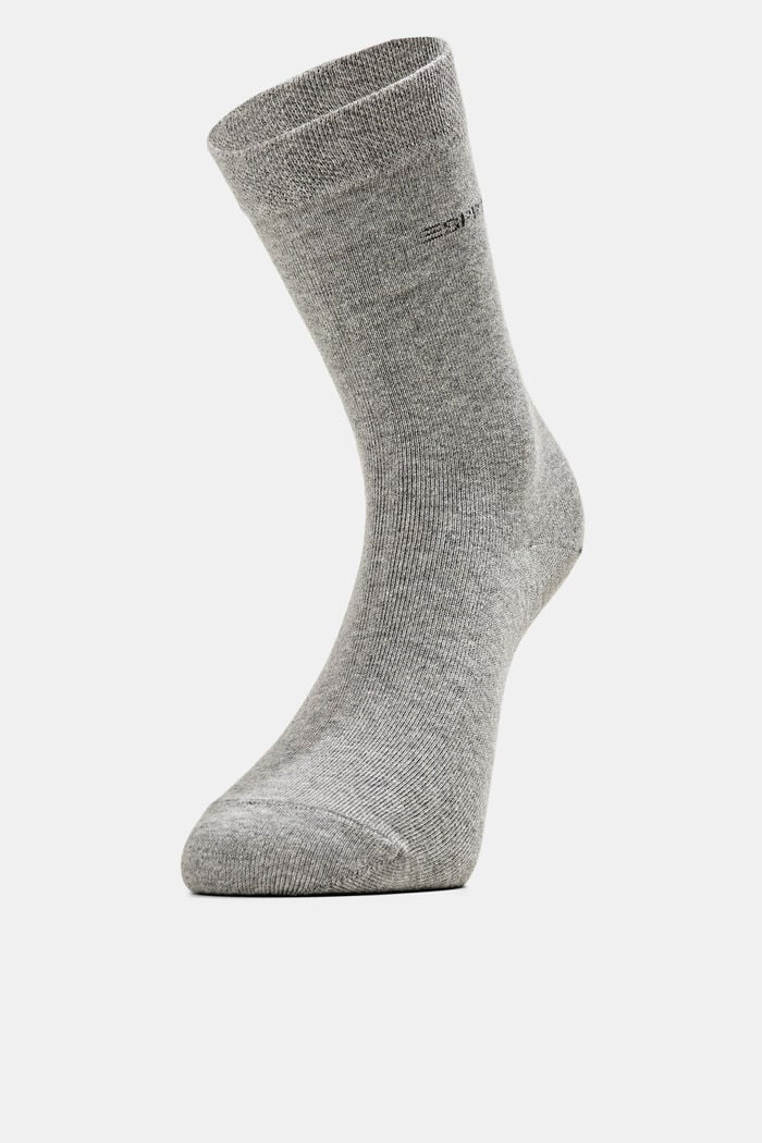 2 paar sokken van een mix met biologisch katoen, LIGHT GREY MELANGE, detail image number 0