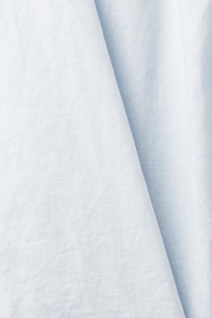 Mouwloze blouse van een linnenmix, PASTEL BLUE, detail image number 6