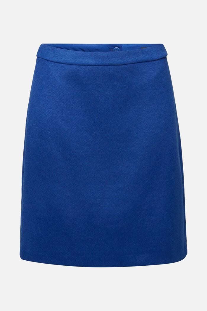 À teneur en laine : la jupe stretch à effet brossé, BRIGHT BLUE, overview