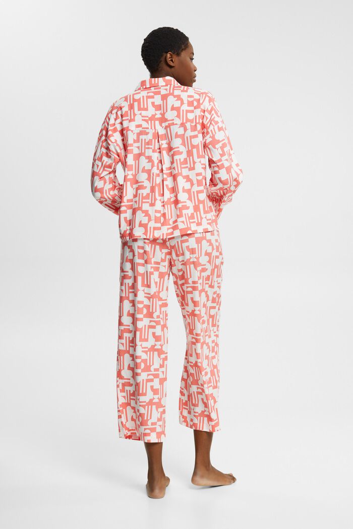 Pyjama imprimé en viscose LENZING™ ECOVERO™, CORAL, detail image number 3