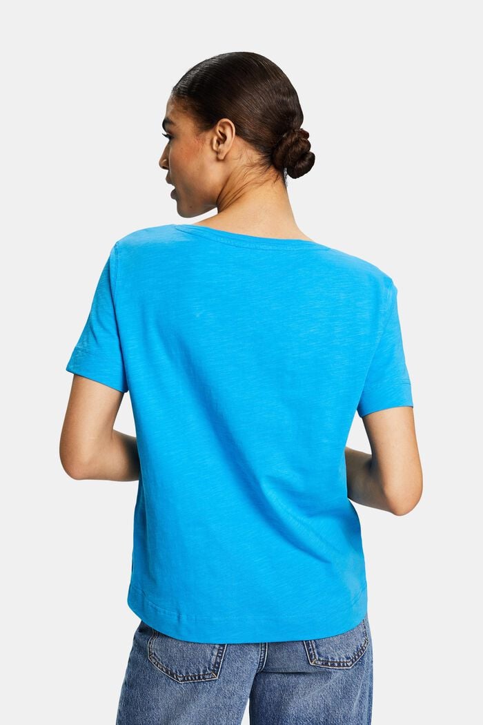 Jersey T-shirt met V-hals, BLUE, detail image number 2