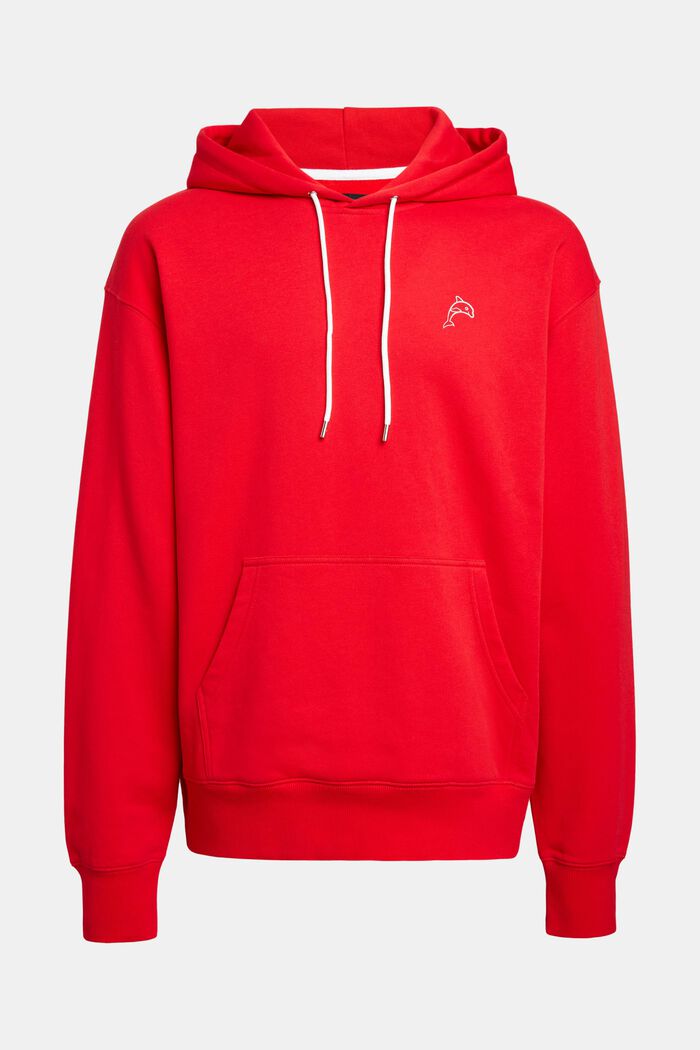 Hoodie Color Dolphin, ORANGE RED, detail image number 4