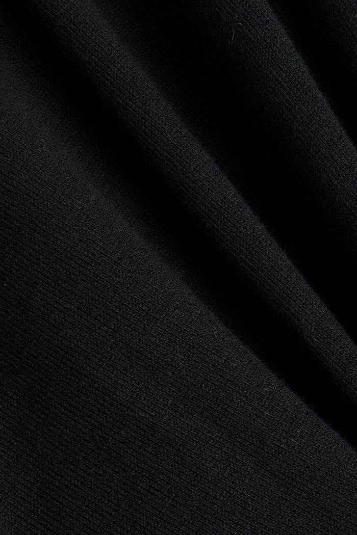 Robe-pull basique en coton bio mélangé, BLACK, detail image number 4