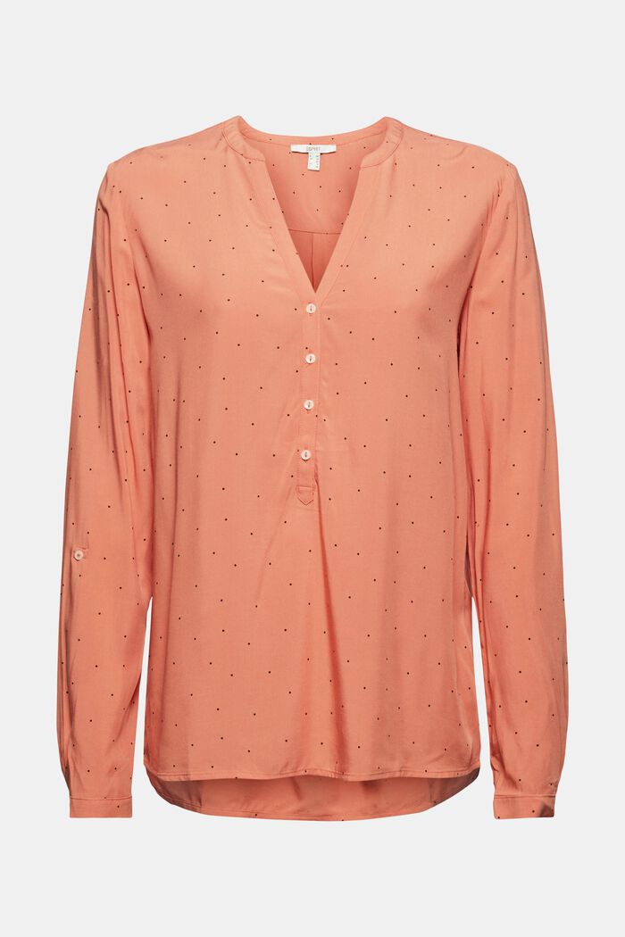 Henley blouse van LENZING™ ECOVERO™, BLUSH, detail image number 0