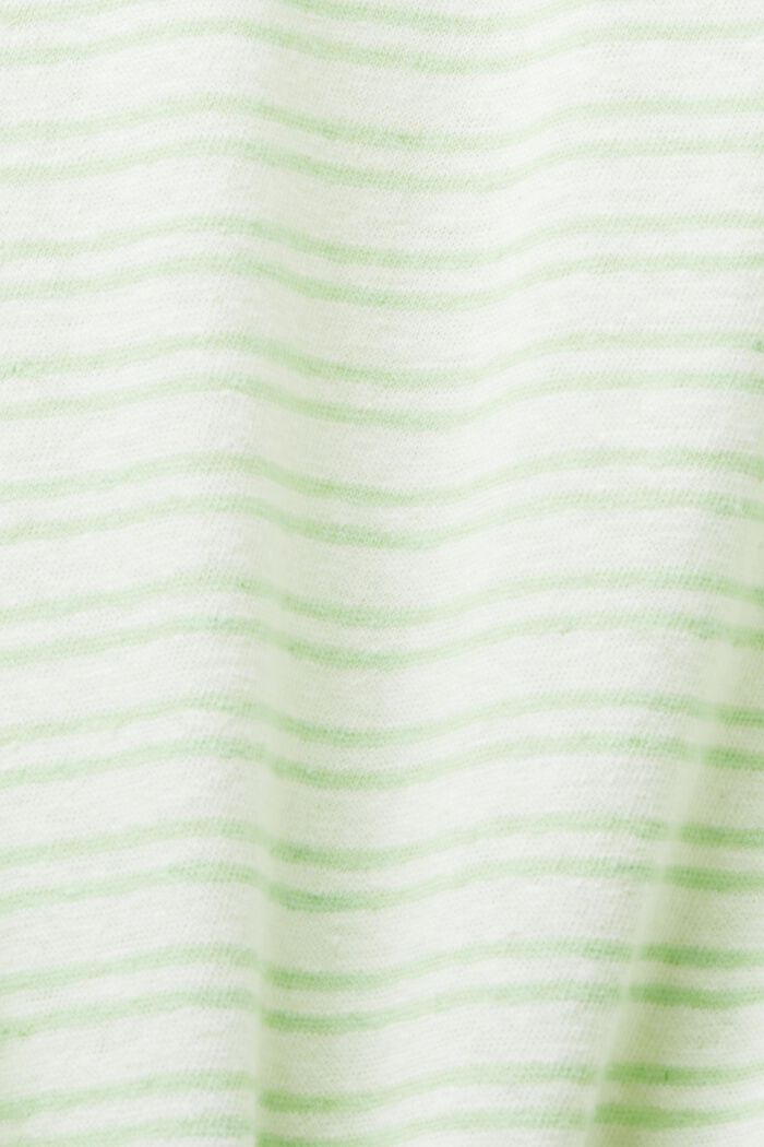 T-shirt en mélange de coton et de lin, CITRUS GREEN, detail image number 6