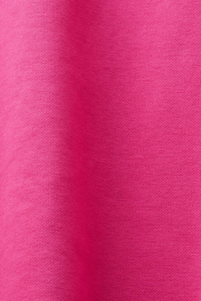 Sweat-shirt à col droit orné d’un logo, PINK FUCHSIA, detail image number 5