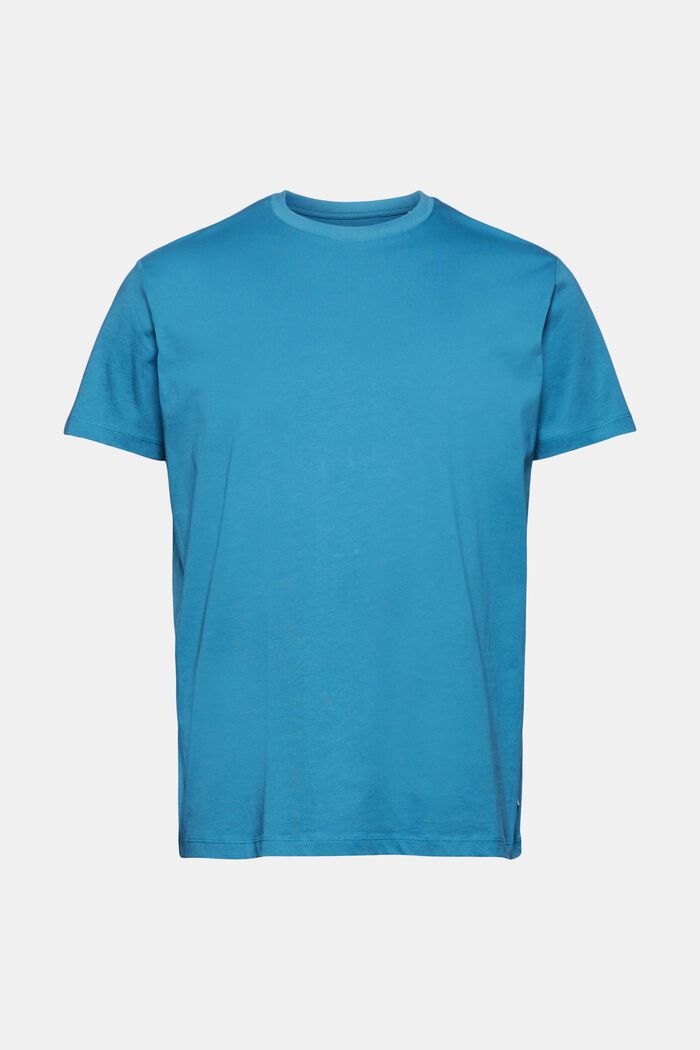 T-shirt en jersey, 100 % coton bio, PETROL BLUE, detail image number 0