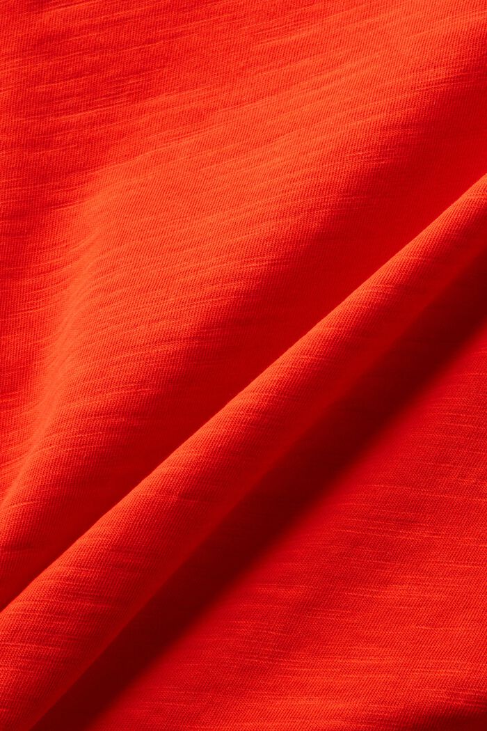 Jersey T-shirt met V-hals, RED, detail image number 4