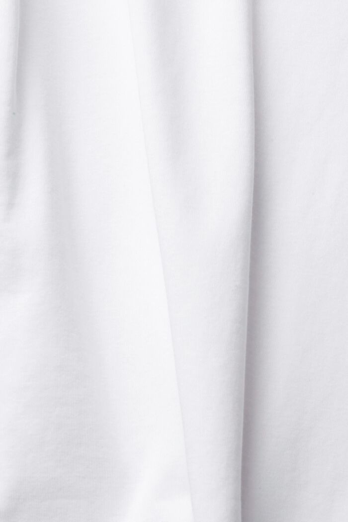 T-shirt van biologisch katoen met vaste omslag, WHITE, detail image number 1
