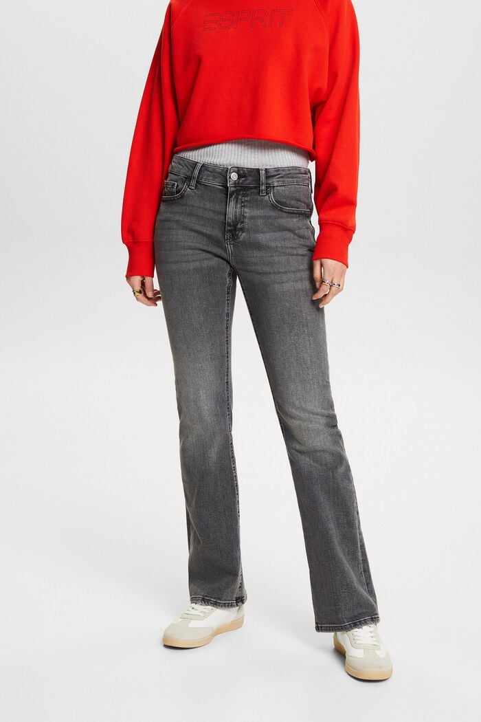 Bootcut jeans met middelhoge taille, GREY MEDIUM WASHED, detail image number 0