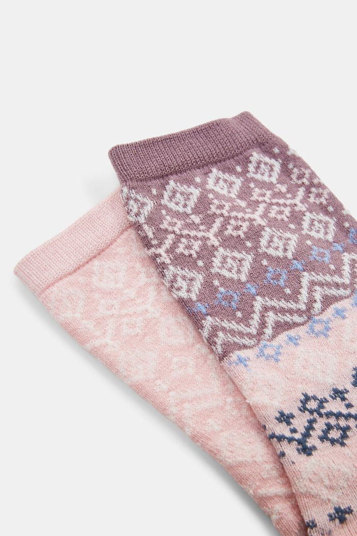 Set van 2 paar Noorse sokken, organic cotton