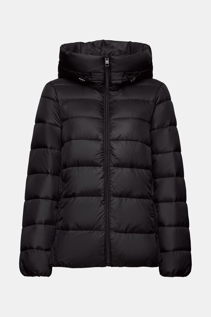 Recyclée : la veste matelassée à capuche, BLACK, detail image number 6