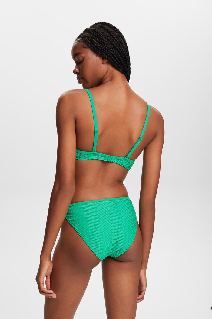 Gerecycled: gewatteerde bikinitop met een touch, GREEN, detail image number 2