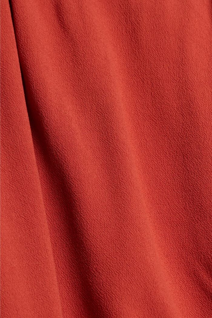Gesmokte jurk met borduursel van LENZING™ ECOVERO™, TERRACOTTA, detail image number 4